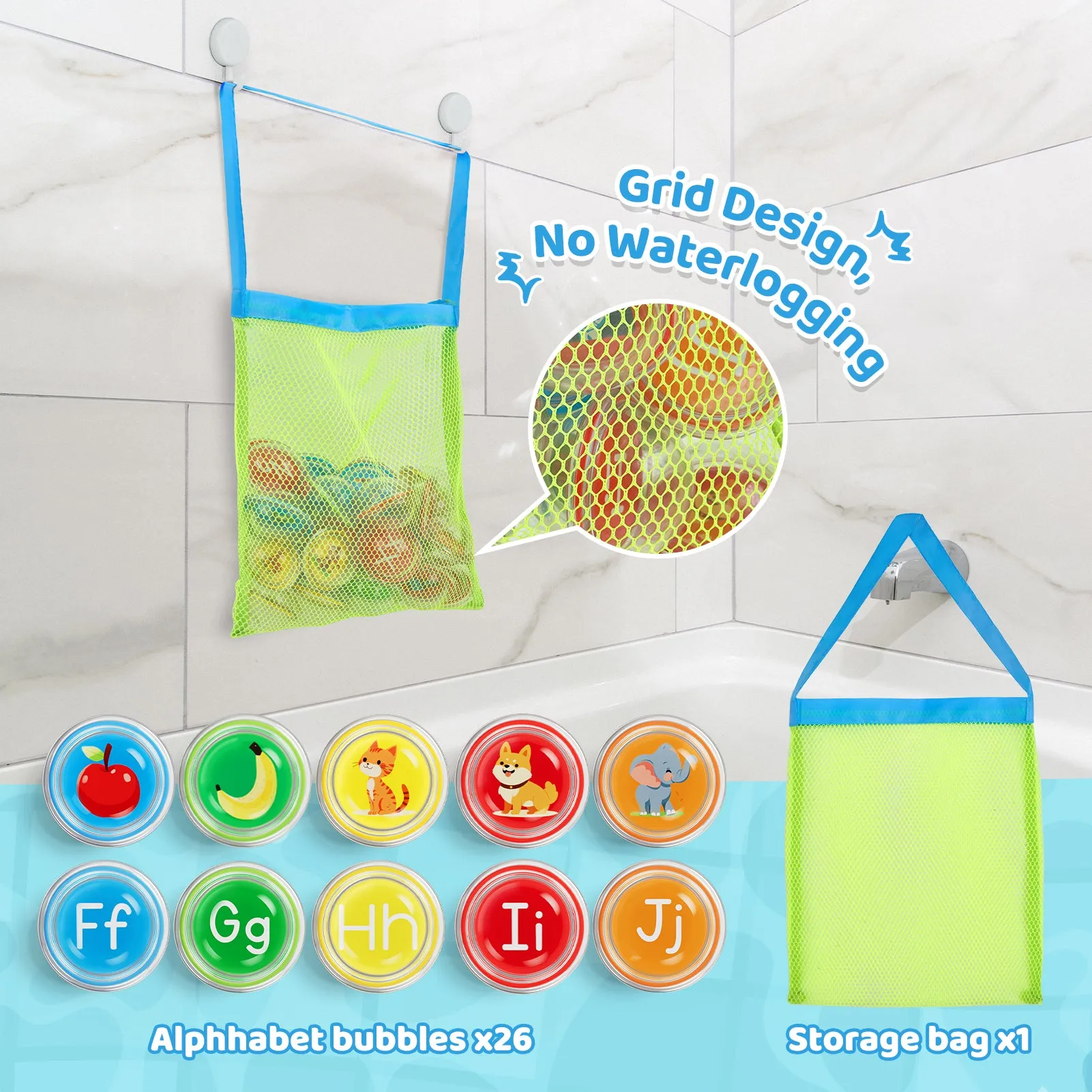 26pcs Letters Alphabet Learning Bath Toys