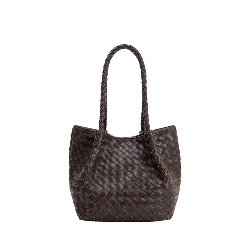 Anahi Espresso Recycled Handle Bag | Melie Bianco