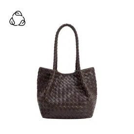 Anahi Espresso Recycled Handle Bag | Melie Bianco