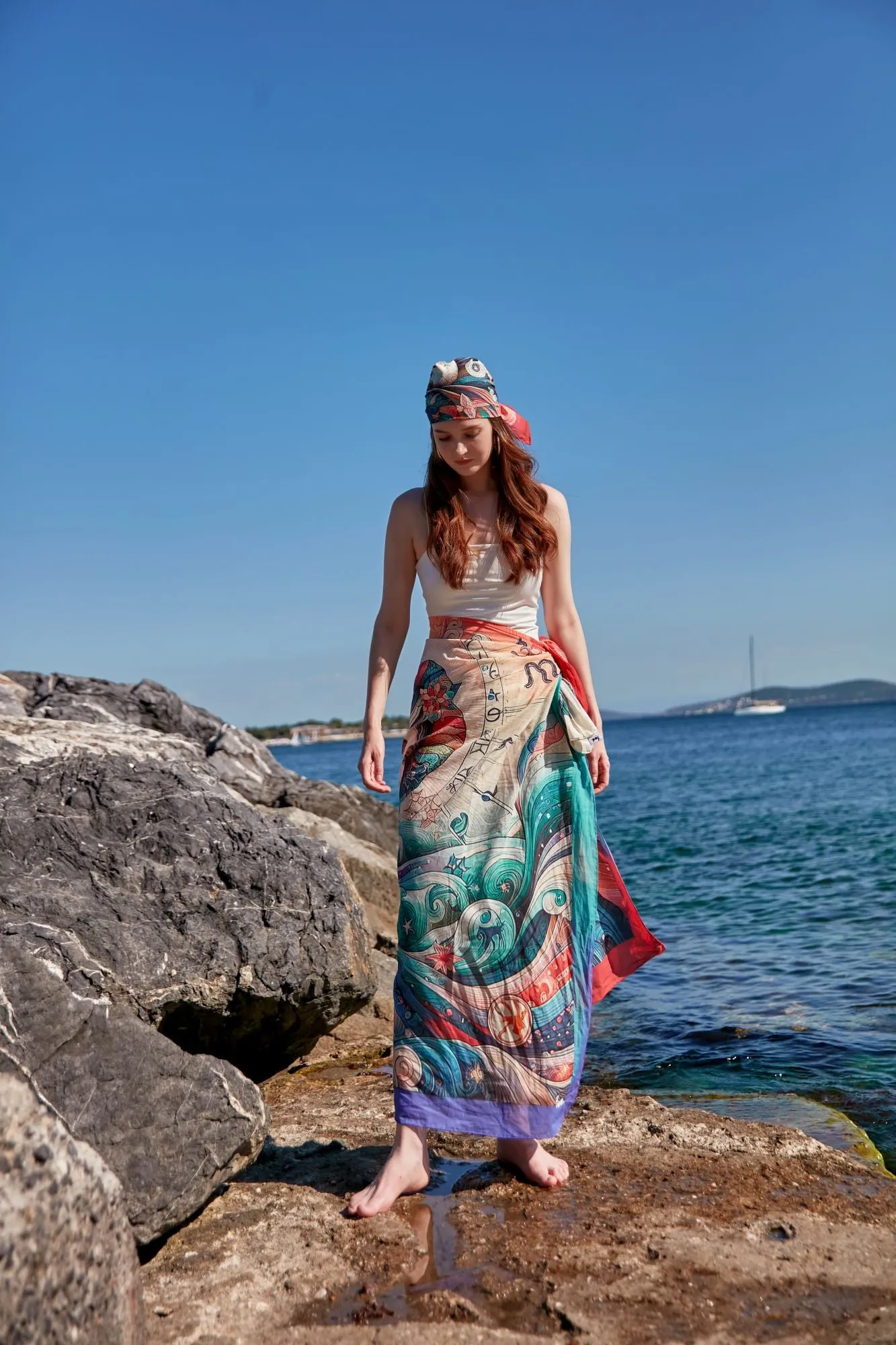 ARIES Cotton Voile Bandana 26" x 26" MYTHOLOGY Collection