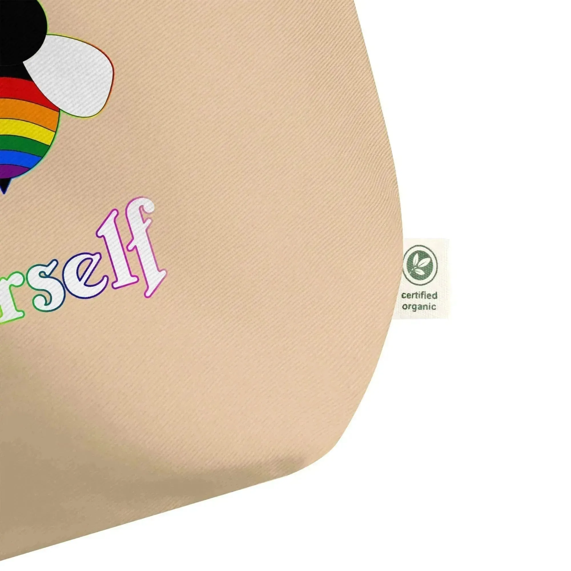 Bee Yourself Be Pridge LGBT Large organic tote bag