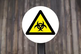 Biohazard Warning Label Round Stickers, Warning Seals, Warning Stickers,  2" Circle Stickers | Set of 12