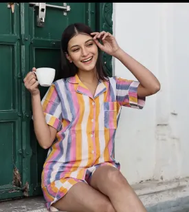 Block Printed | Cotton Pajamas| 3-Piece Set