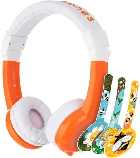 BUDDYPHONES Explore Foldable Headphones with Mic Orange