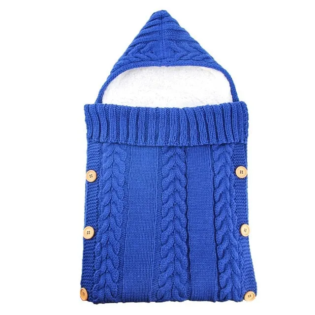 Button Knit Stroller Bag