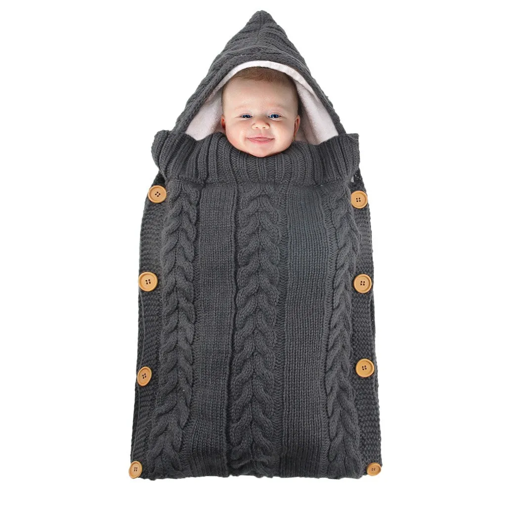 Button Knit Stroller Bag
