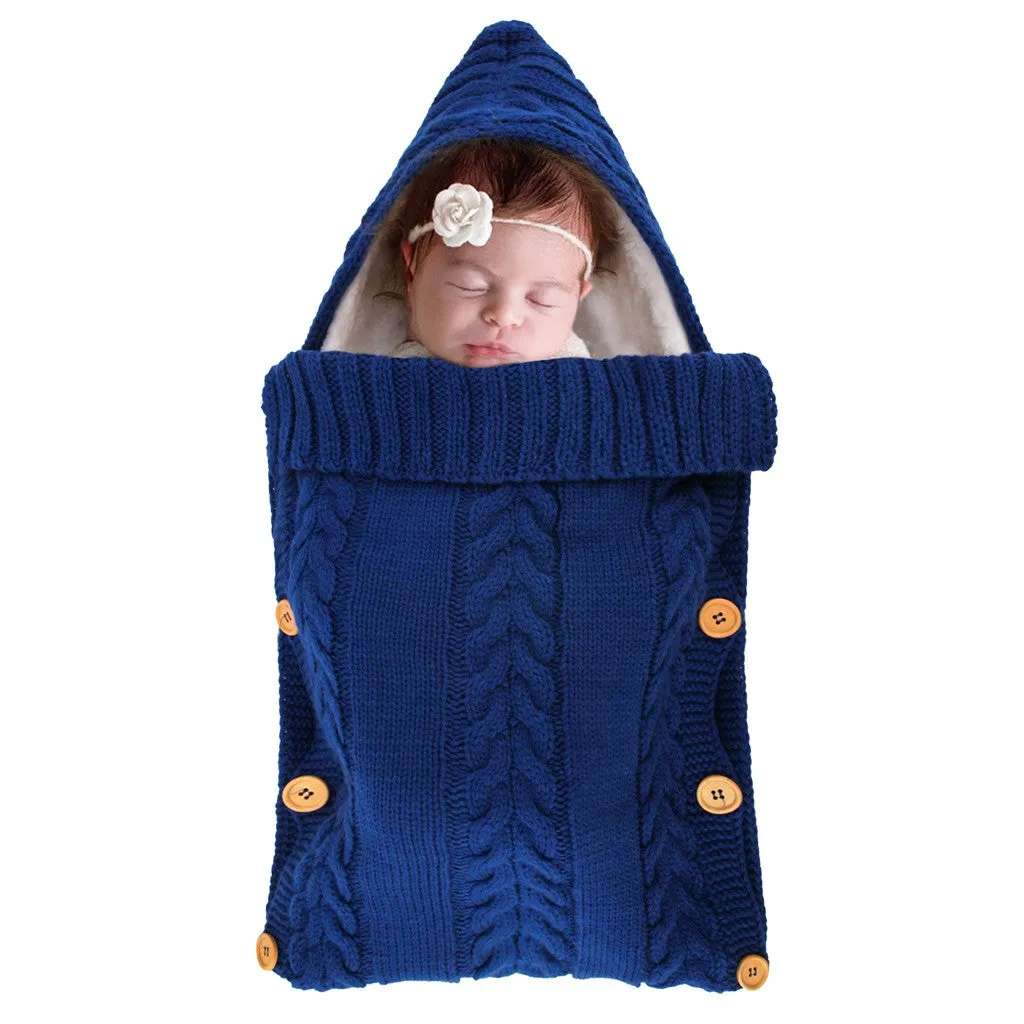 Button Knit Stroller Bag