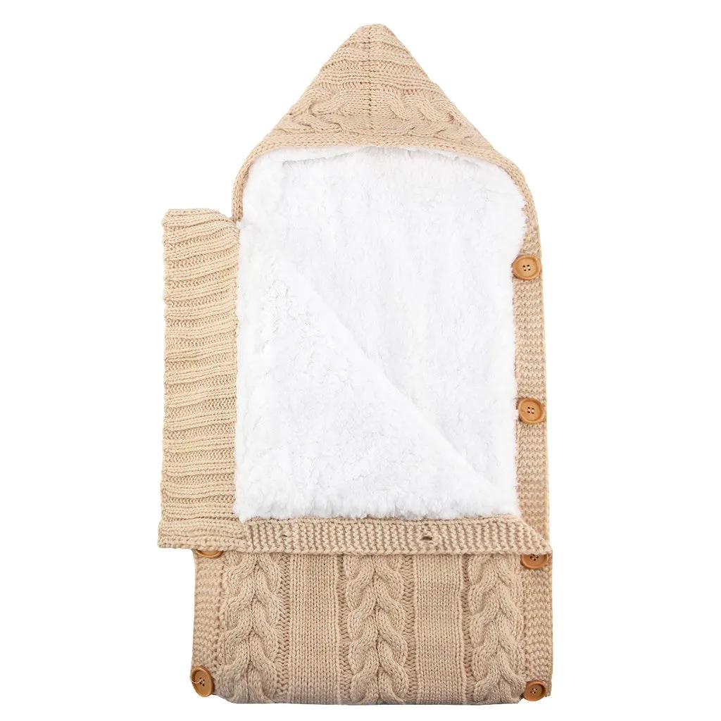 Button Knit Stroller Bag