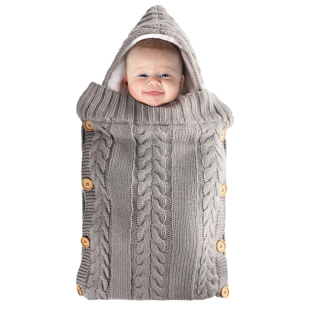 Button Knit Stroller Bag