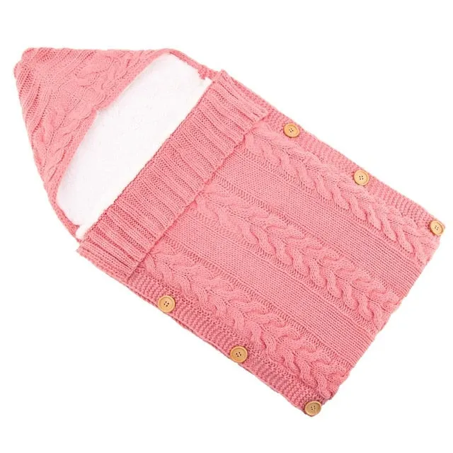 Button Knit Stroller Bag