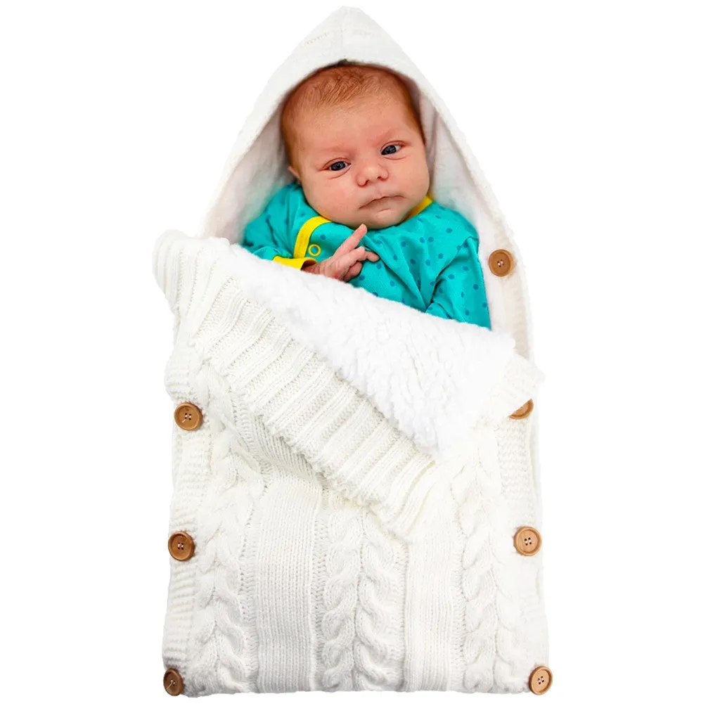 Button Knit Stroller Bag