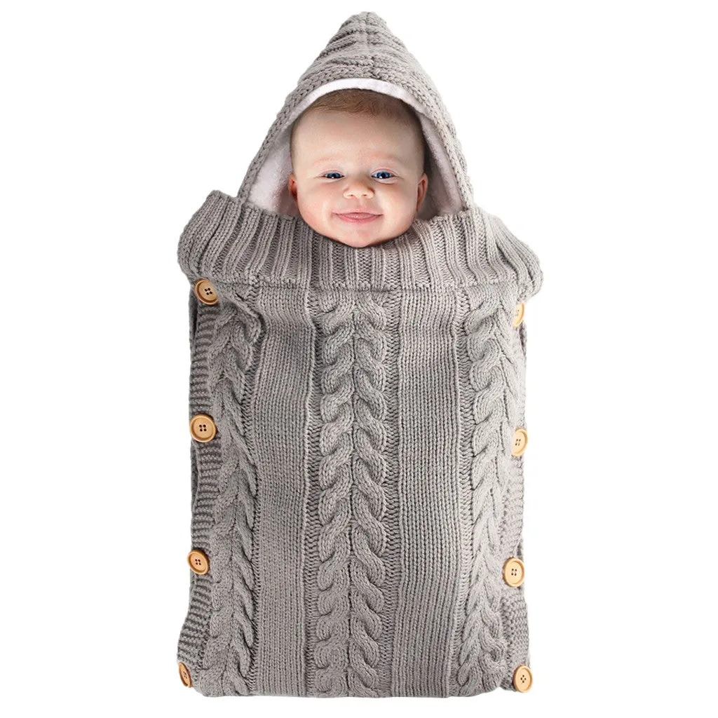 Button Knit Stroller Bag