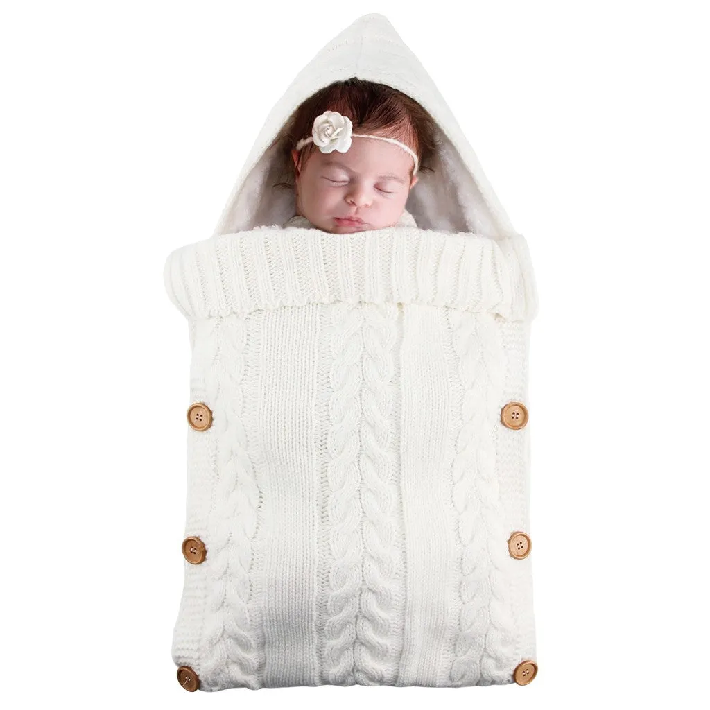 Button Knit Stroller Bag