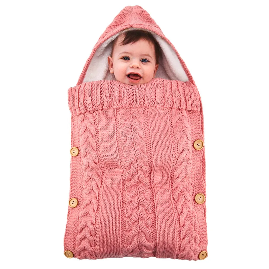Button Knit Stroller Bag