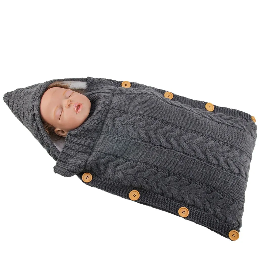 Button Knit Stroller Bag