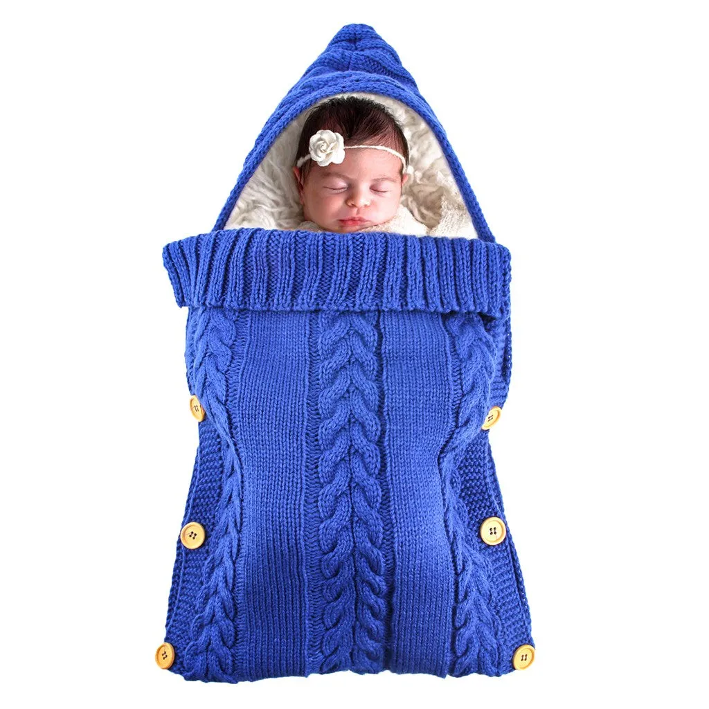 Button Knit Stroller Bag