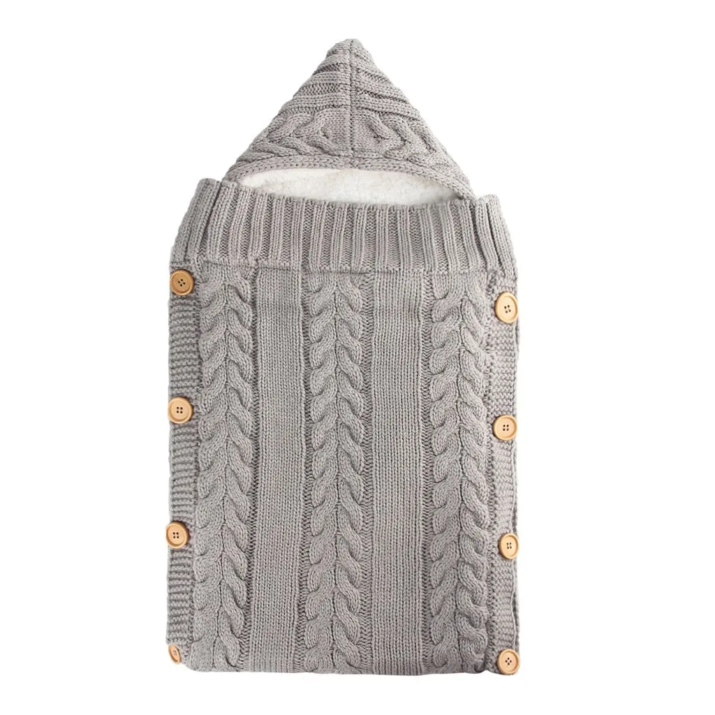 Button Knit Stroller Bag