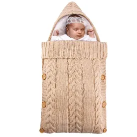 Button Knit Stroller Bag