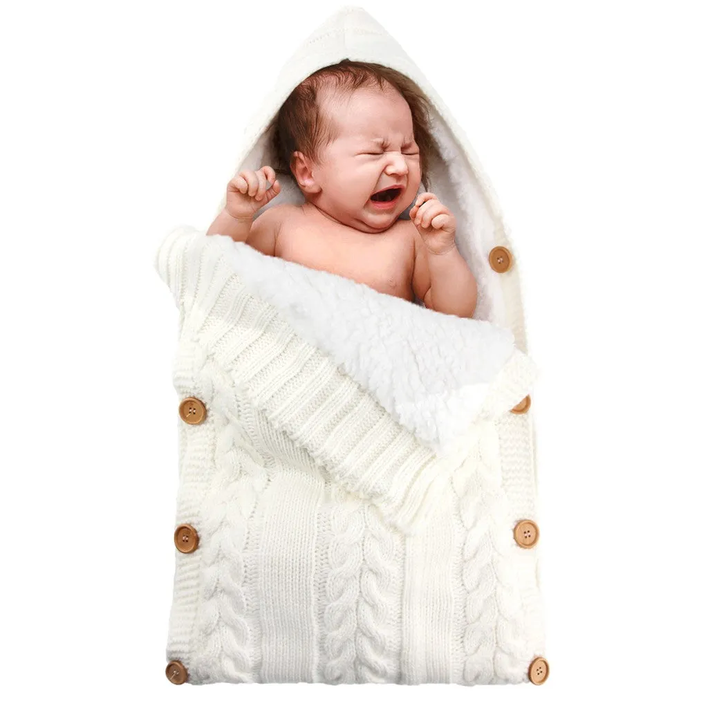 Button Knit Stroller Bag