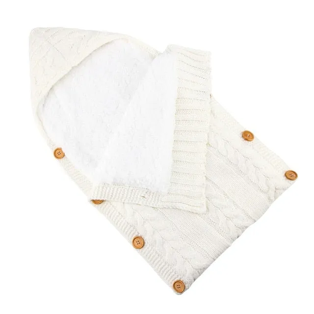 Button Knit Stroller Bag