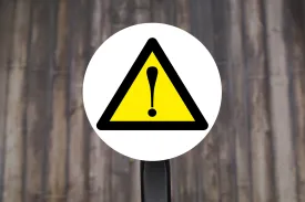 Caution Warning Label Round Stickers, Warning Seals, Warning Stickers,  2" Circle Stickers | Set of 12