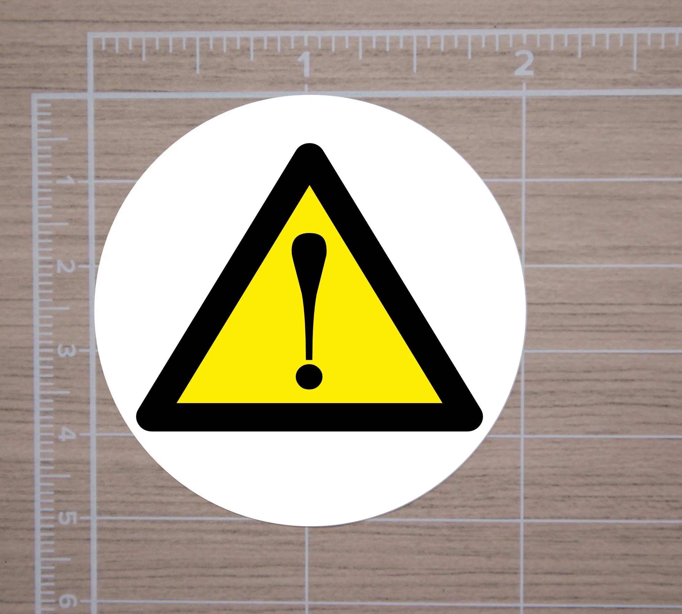 Caution Warning Label Round Stickers, Warning Seals, Warning Stickers,  2" Circle Stickers | Set of 12