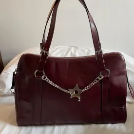 Christian Dior red wine hardcore leather shoulder bag