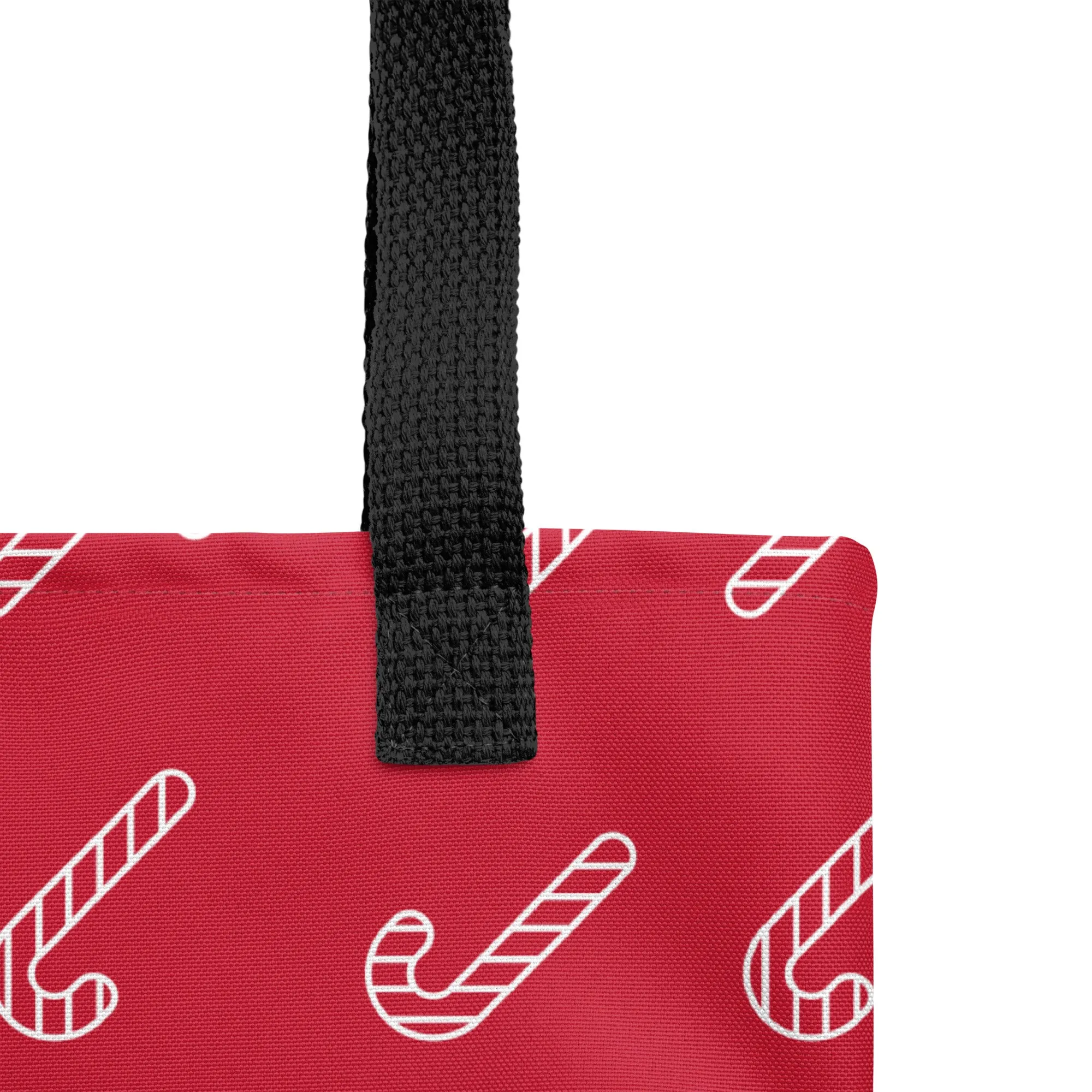 Christmas Tote Bag - Candy Cane (Glamourange Festive Pattern Christmas Tote Bags)