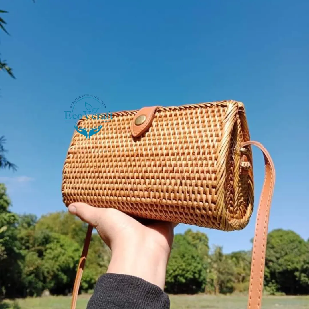 Classic Brown Triangular Crossbody Sling Bag