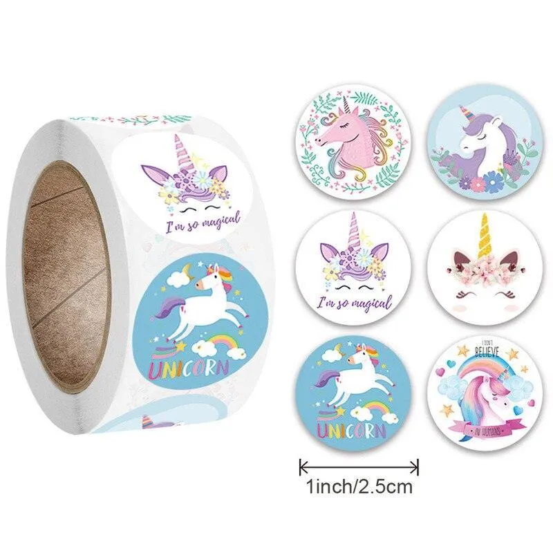 Colorful 500-Piece Holiday Gift Bag Seal Stickers for Treats