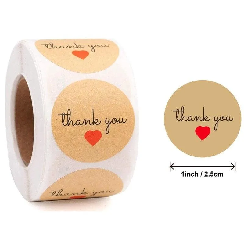 Colorful 500-Piece Holiday Gift Bag Seal Stickers for Treats