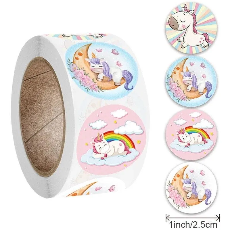 Colorful 500-Piece Holiday Gift Bag Seal Stickers for Treats