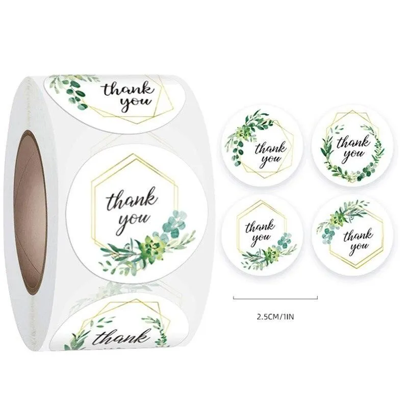 Colorful 500-Piece Holiday Gift Bag Seal Stickers for Treats