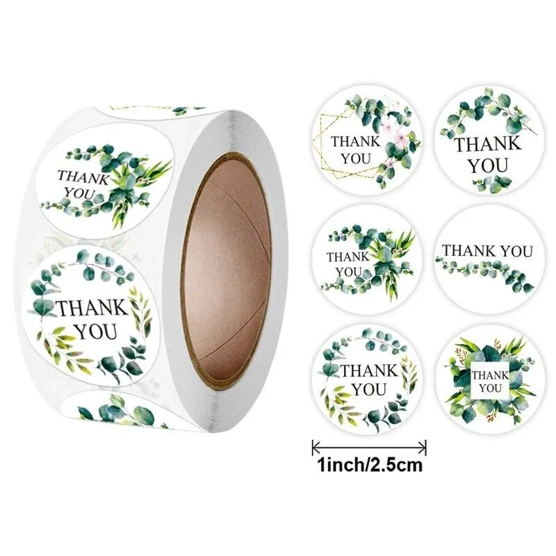 Colorful 500-Piece Holiday Gift Bag Seal Stickers for Treats
