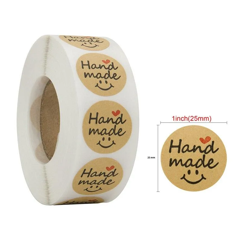 Colorful 500-Piece Holiday Gift Bag Seal Stickers for Treats