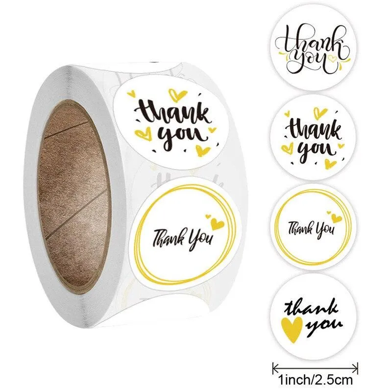 Colorful 500-Piece Holiday Gift Bag Seal Stickers for Treats