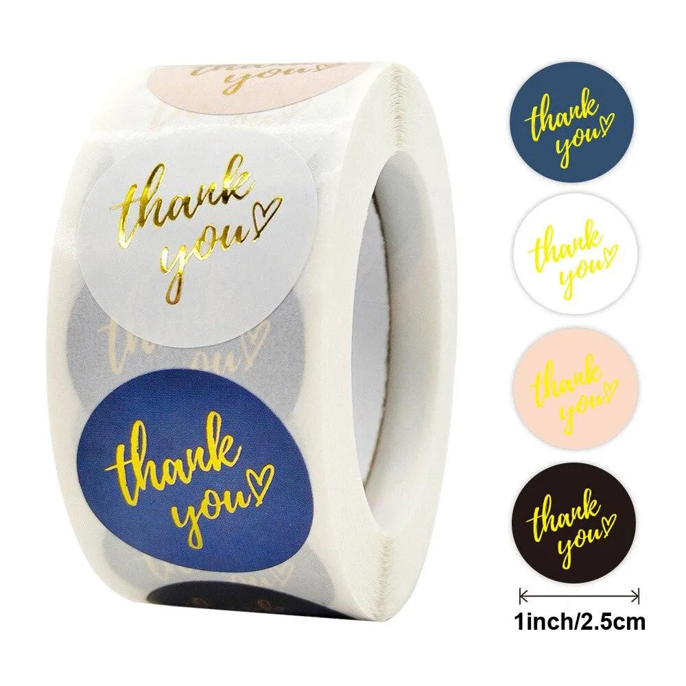 Colorful 500-Piece Holiday Gift Bag Seal Stickers for Treats