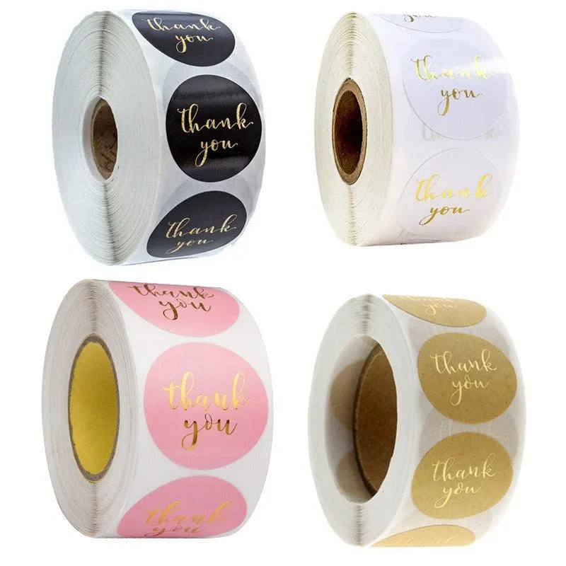 Colorful 500-Piece Holiday Gift Bag Seal Stickers for Treats