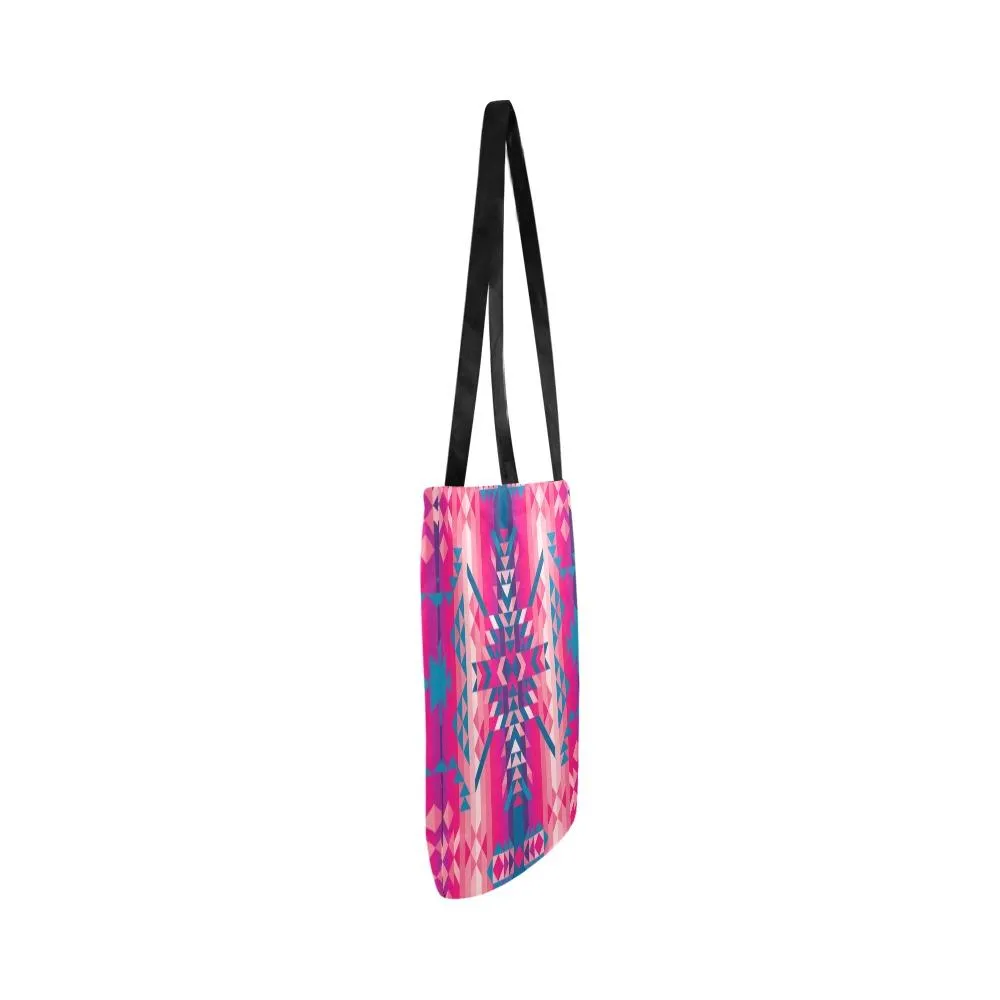 Desert Geo Blue Reusable Shopping Bag (Two sides)