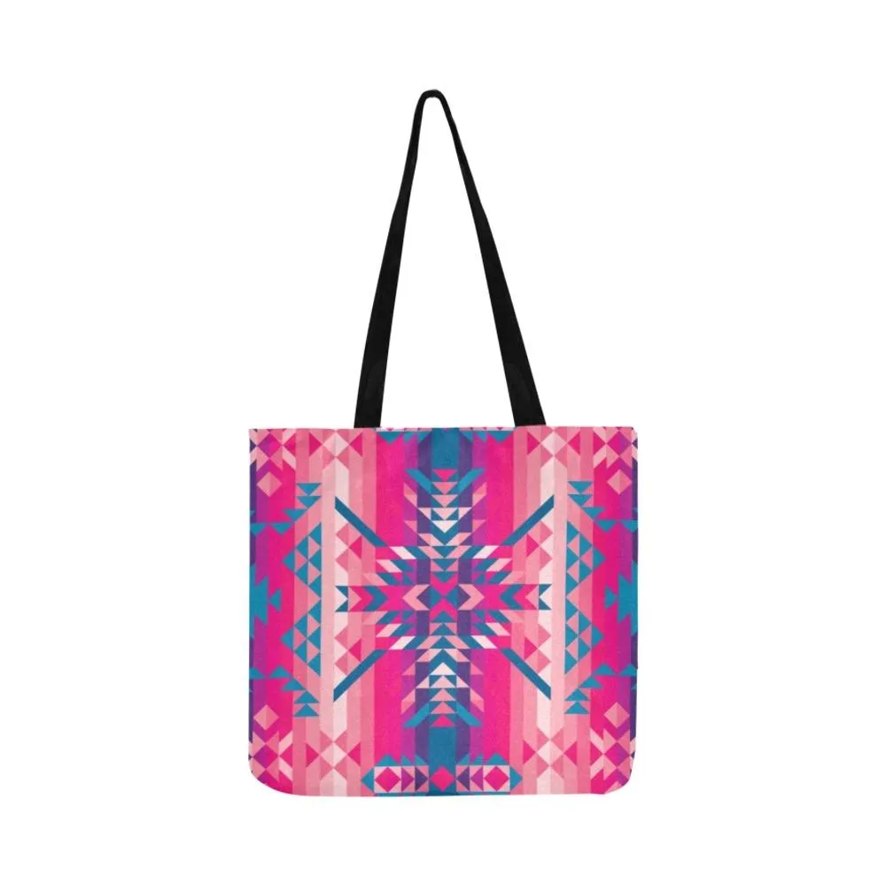 Desert Geo Blue Reusable Shopping Bag (Two sides)
