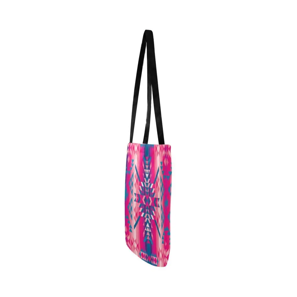 Desert Geo Blue Reusable Shopping Bag (Two sides)