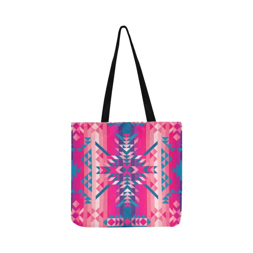 Desert Geo Blue Reusable Shopping Bag (Two sides)