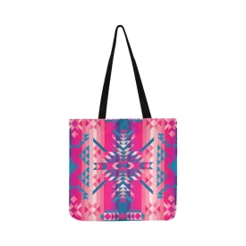 Desert Geo Blue Reusable Shopping Bag (Two sides)