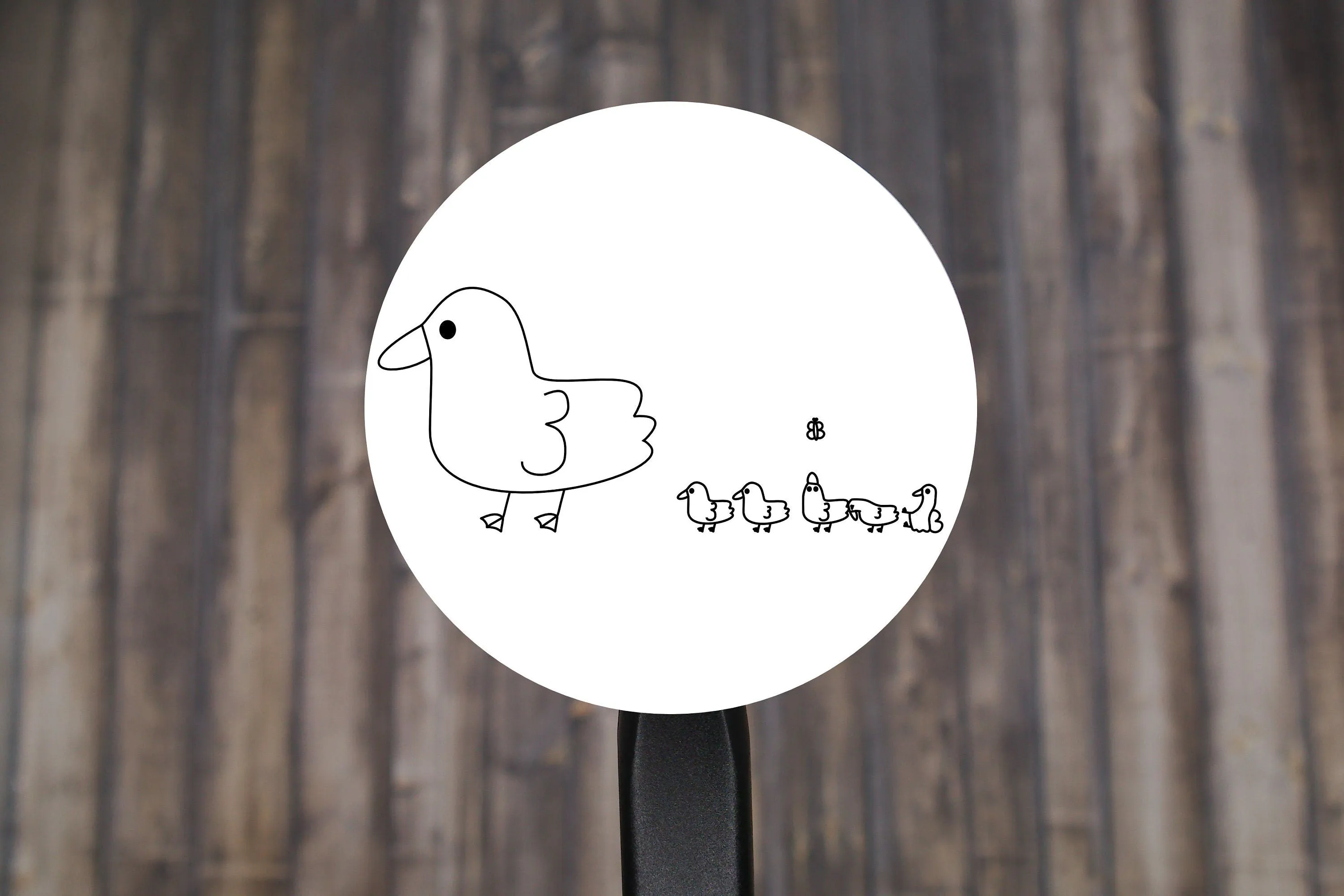 Ducks In A Row Round Stickers, Envelope Seals, Gift Wrap Stickers,  2" Circle Stickers