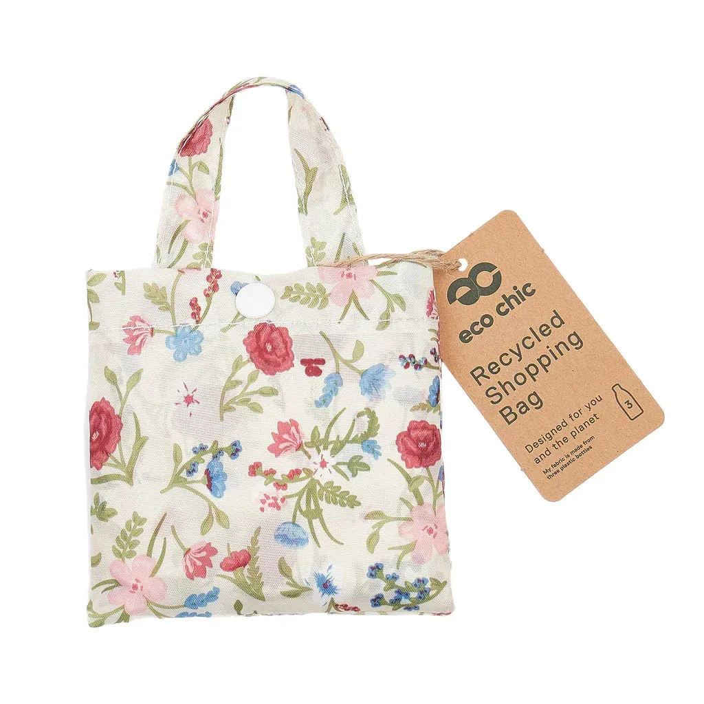Eco Chic Beige Floral Shopper