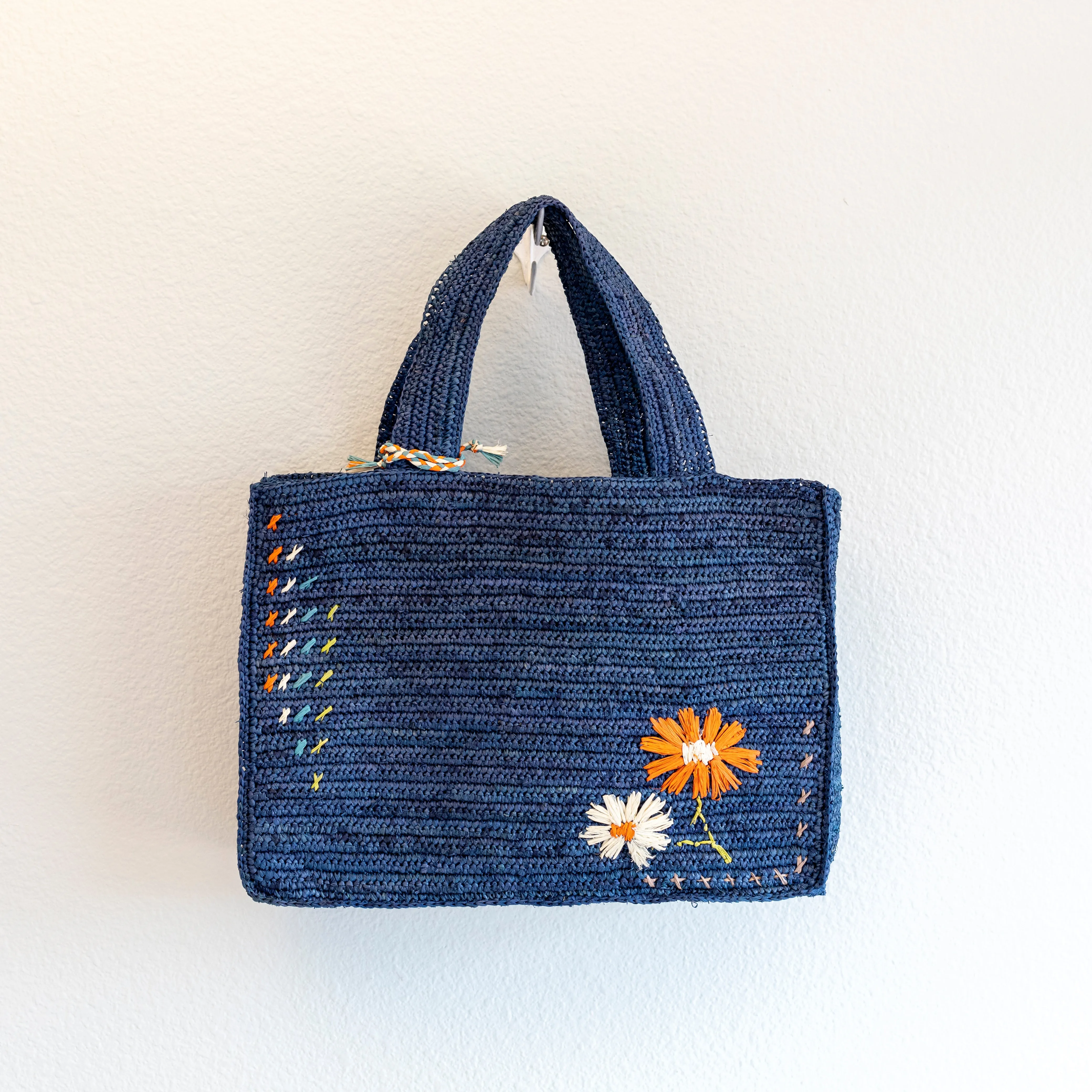 Elena Handbags Everyday Small Raffia Straw Handbag