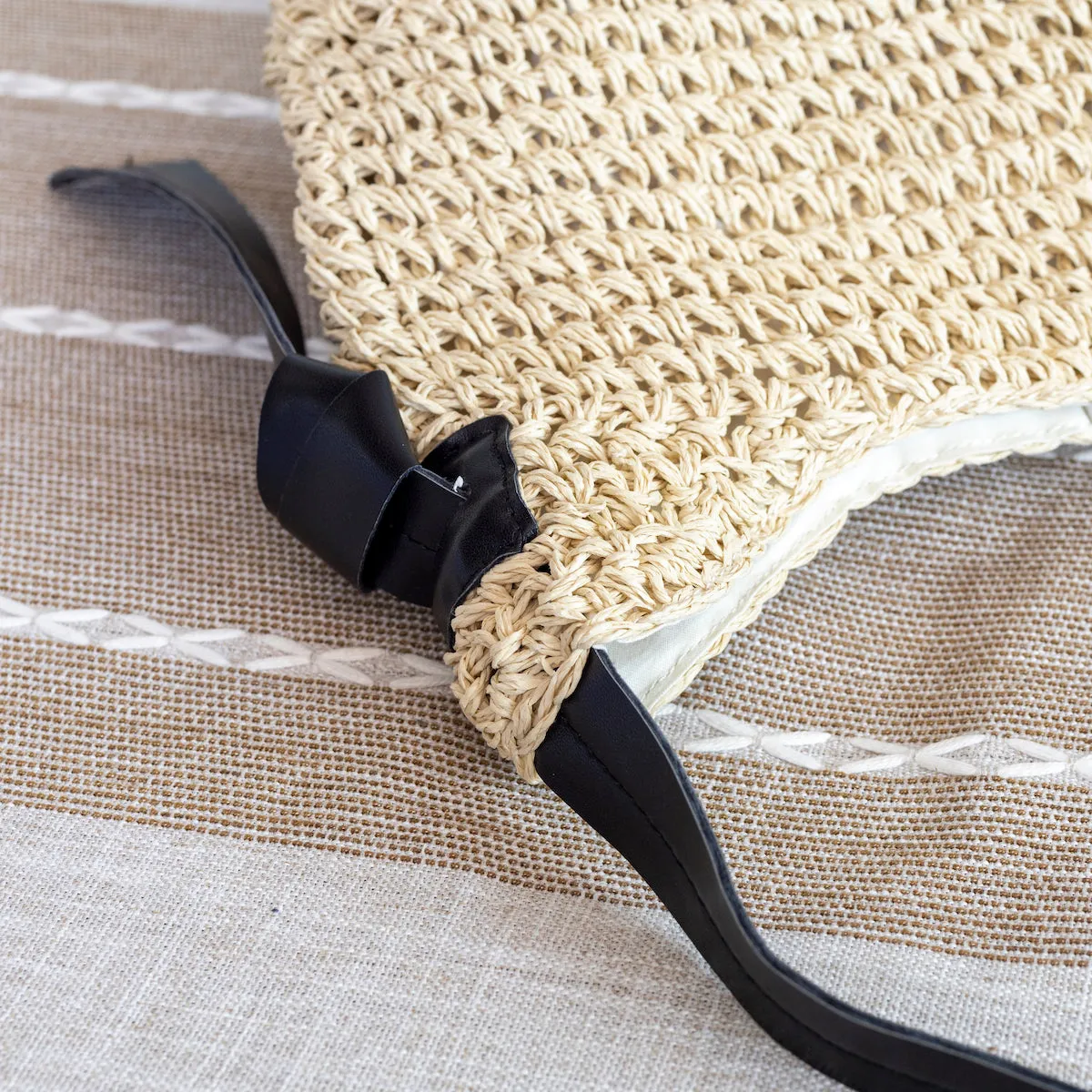 Elena Handbags Simple Straw Woven Shoulder Bag