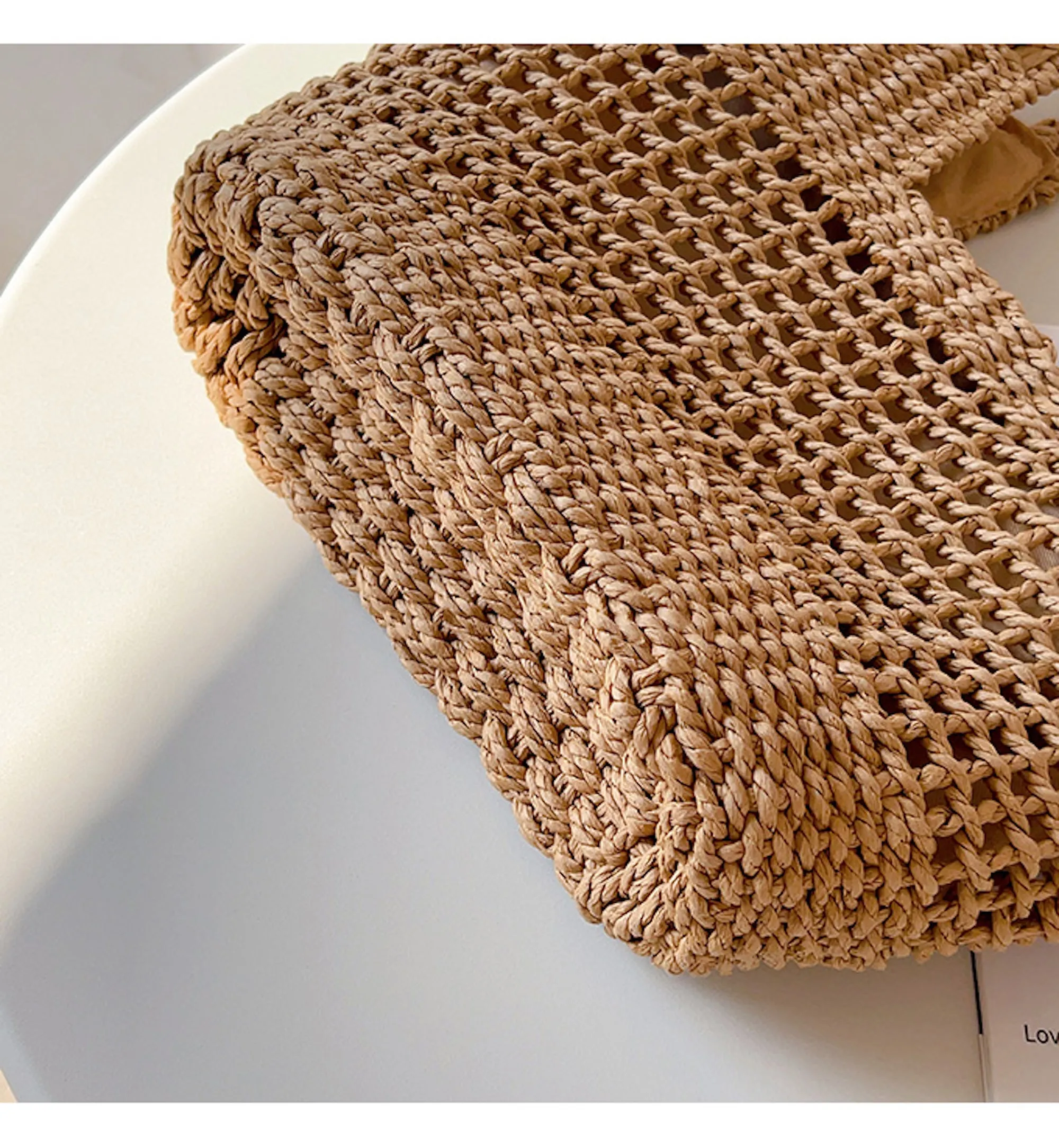 Elena Handbags Straw Basket Summer Tote Bag