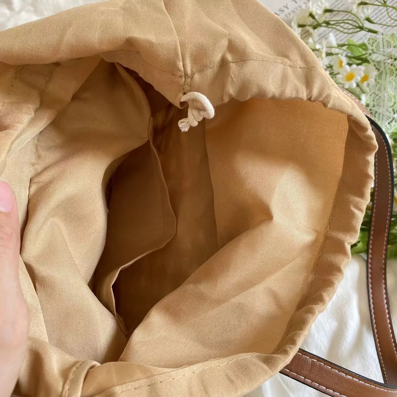 Elena Handbags Straw Market Tote Bag