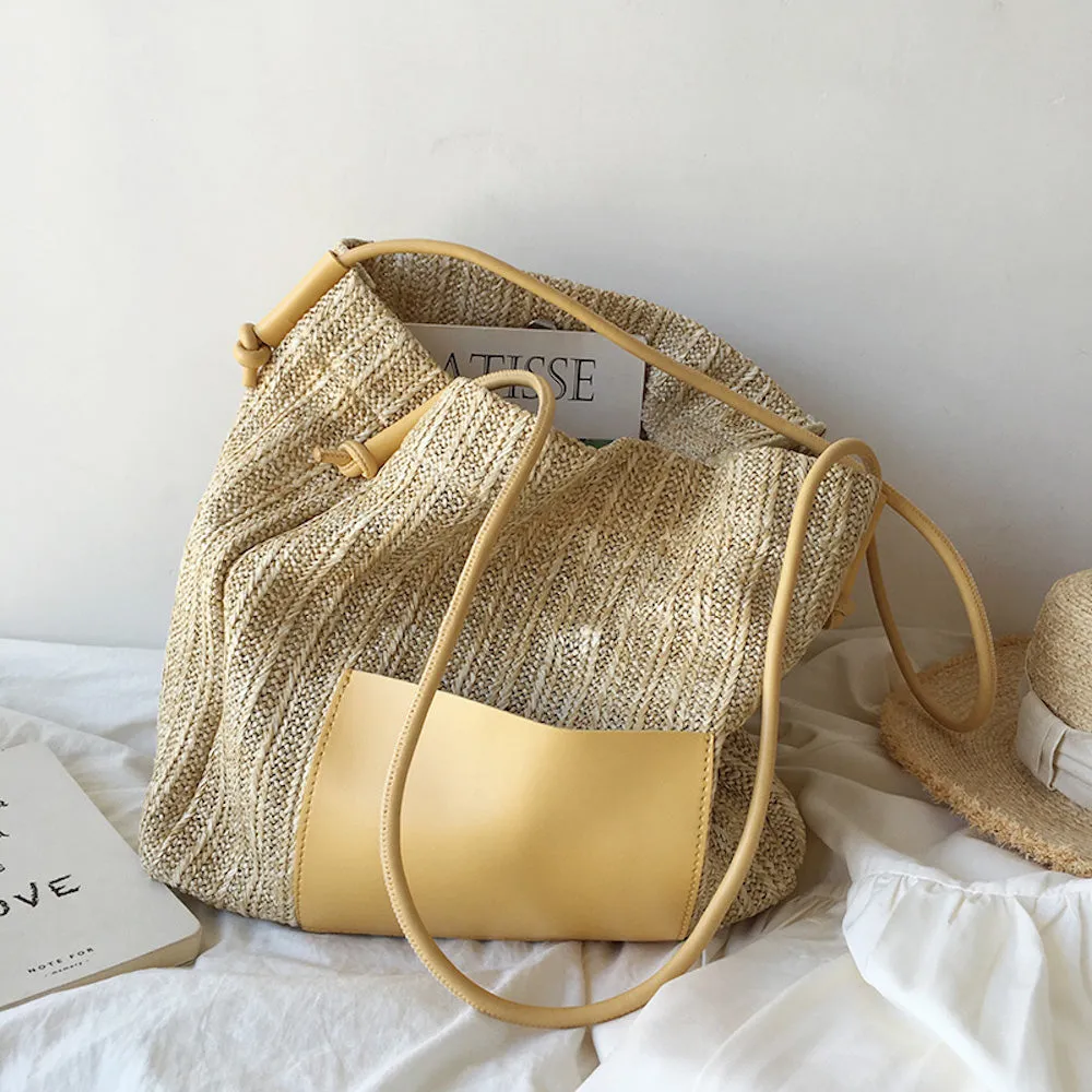 Elena Handbags Straw Woven Tote Bag